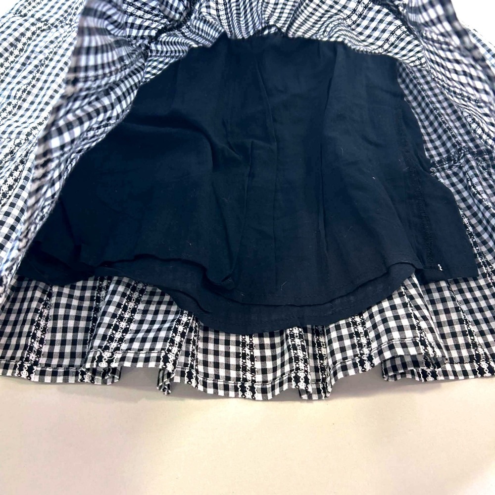 BCBG Girls Black White Gingham Tiered Ruffle Dress NWT Size 12 - Picture 6 of 7